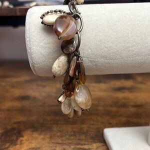 Silpada 925 silver bracelet with agate and quartz stones